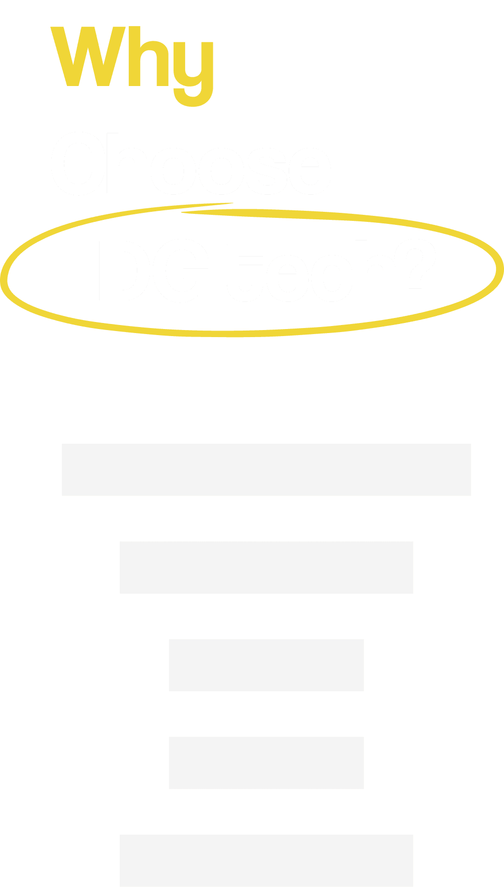 Text graphic with the words "Why Choose EDG.tech?" in large font, with "EDG.tech?"—highlighted by a yellow oval—showcasing our leading cybersecurity services.
